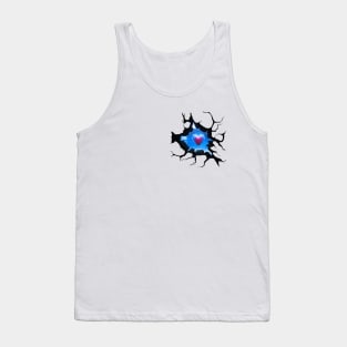 Frozen Heart  Anamorphic Illusion Tank Top